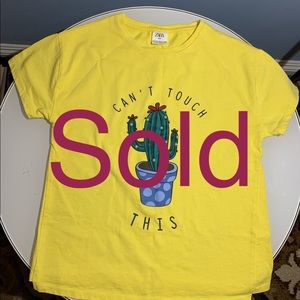 ‼️SOLD‼️ Zara T-shirt Cactus Girl